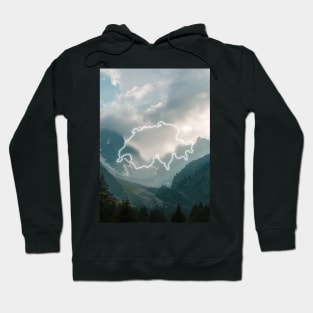 Switzerland Country Map | Luminous Landscapes Hoodie